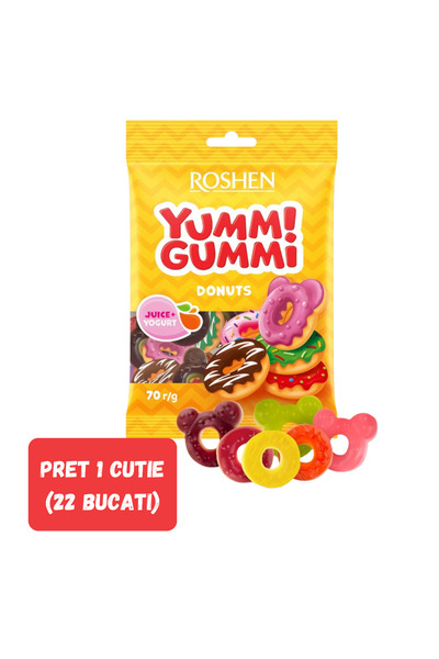 Roshen SET 22 PIECES Yummi Gummi Donuts 70g/22pcs