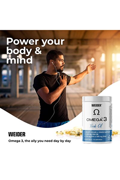 Weider Omega Fish oil Balık yağ 3 2000 mg 90 Softgels