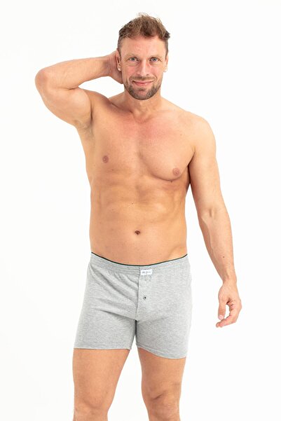 OBJE بوكسر رجالي من القطن الممشط باللون الرمادي ميلانج XMAX Towel Waist حزام