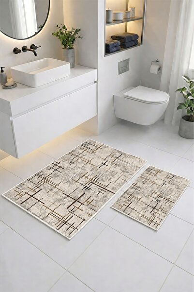 Olverno Home Banyo Paspası Makinede yıkanabilir Kaymaz Taban Leke Tutmaz Su E...