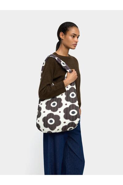 PARFOIS Çiçek Desenli Teknik Kumaş Omuz Çantası