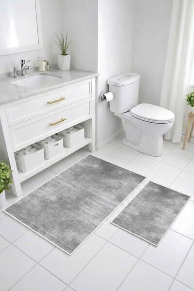 Olverno Home Banyo Paspası Makinede yıkanabilir Kaymaz Taban Leke Tutmaz Su E...