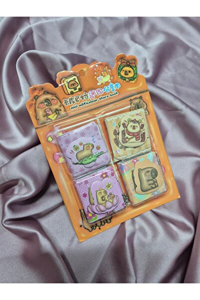 Melkady Aksesuar Melkady 1402 - Capybara Mini Notepad Set - (4 Pieces)
