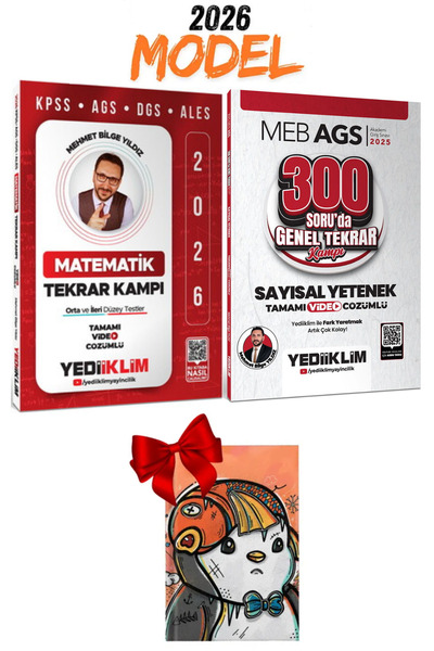 Yediiklim Yayınları 2026 KPSS AGS DGS ALES Matematik Tamamı Video Çözümlü Tek...