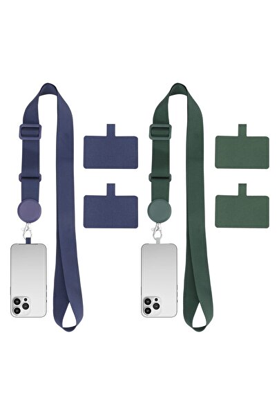 PEUTIER Universal phone lanyard, Vspek, 2 pcs with 4 inserts, Anti-slip, Adju...