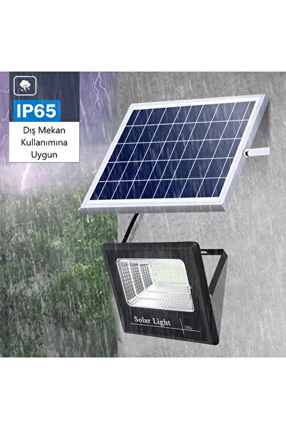Cata 120 Watt Beyaz Işık 1200 Lümen Kumandalı Solar Projektör Led Projektör Dış Mekana Uygun CT-4648