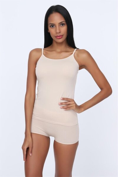 OBJE Tan Combed Modal Adjustment Strap Athlete