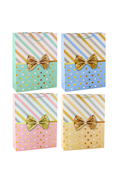 Three top online Large Gift Bag With Bow Gold Decorations