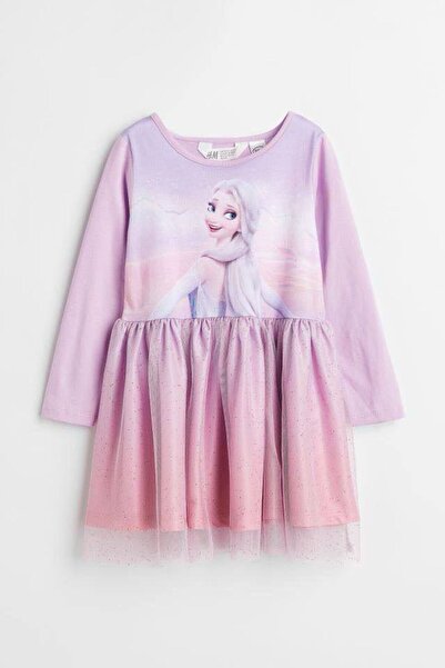 babymoon kids Rochie Elsa Frozen din tul strălucitor pentru fete