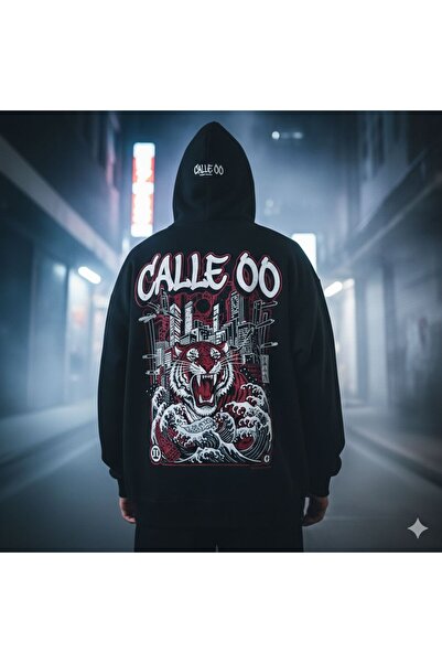 bellanova Calle 00 Unisex White Tiger Back Printed 3 Thread Threaded Oversize...