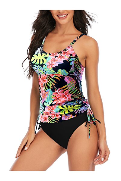 PINK QUEEN Women's tankini swimsuit, SERENYOU, Tummy control, 2 pieces, Polya...