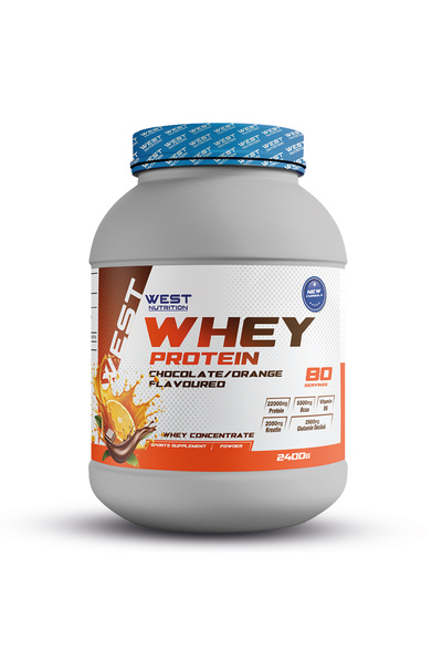 West Nutrition Whey Protein Powder 2400 Gr 80 Servings Chocolate & Orange Fla...