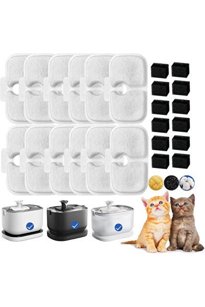 STEEIRO Φίλτρο για σιντριβάνια ζώων, καθαρό νερό, 30 τεμάχια, ενεργός άνθρακας