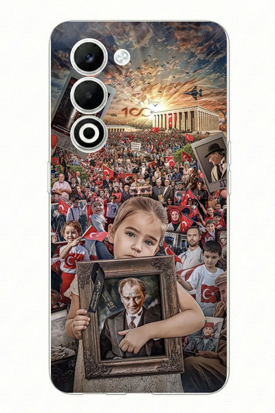 TechTree حافظة سيليكون مطبوعة متوافقة مع OPPO A5 4G من أتاتورك أنيمتيكابير