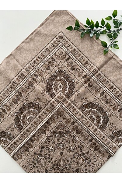 Zambak Eșarfă din bumbac cu model de țiglă, de dimensiuni mari