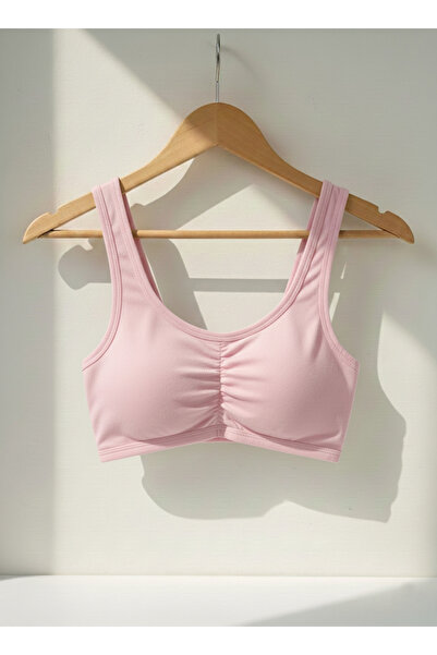 OBJE Girl's Powder Pink Wide Strap Bra