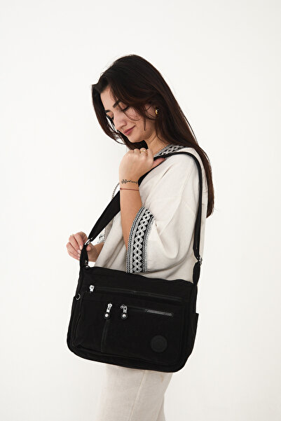 Sanmorris 3056 Women's Medium Size 7-Compartment Water Resistant Crinkle Fabr...