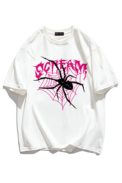 Marco Fresco Tricou unisex casual cu mânecă scurtă, cu imprimeu Ocean Spider,...