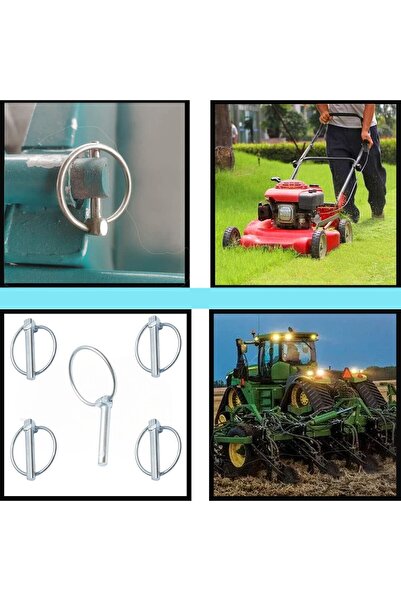 OEM Set of 5 safety nails for agricultural machinery, FI8 mm, for central tie...