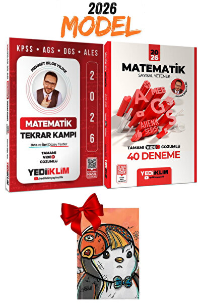 Yediiklim Yayınları 2026 KPSS AGS DGS ALES Matematik Tamamı Video Çözümlü Tek...