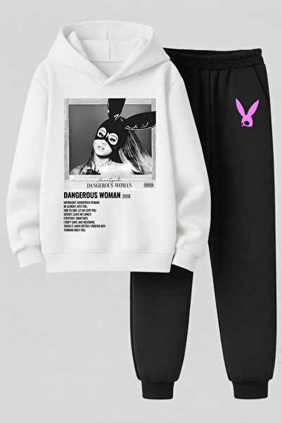 MAGORS طقم سويت شيرت وبنطلون رياضي مطبوع بثلاث خيوط عالي الجودة للأطفال من أر...