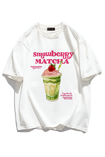 Marco Fresco Tricou unisex casual cu mânecă scurtă, cu design Matcha, pentru ...