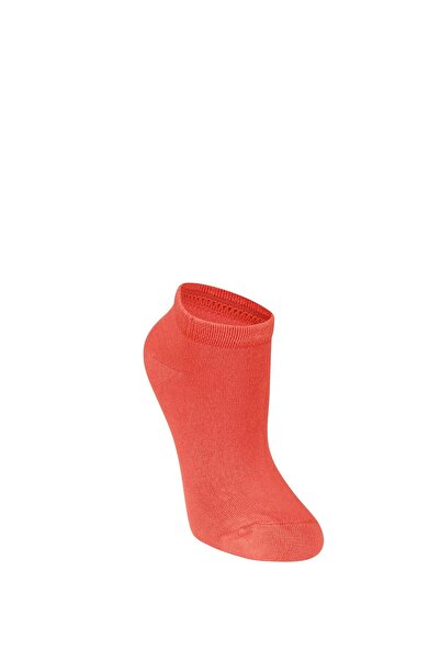 OBJE Women's Orange Bamboo Assorted Booties Socks