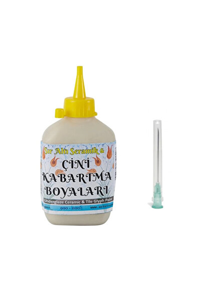 Genel Markalar Seramik ve Sır Altı Çini Kabartma Boya 60cc 5136 Beyaz