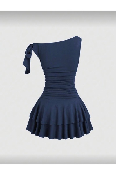 Dressco Jessica - Low Sleeve Flounce Mini Dress