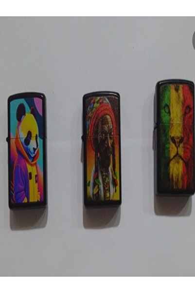 LİGHTER METAL BENZİNLİ ÇAKMAK SİYAH BASKILI (1 ADET)