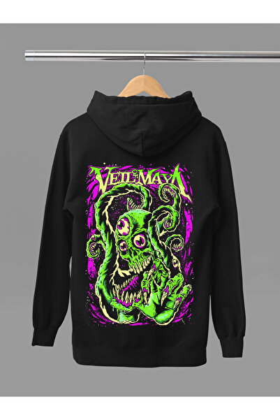 MAGORS Veil of Maya Printed Cotton Long Sleeved 3-Yarn Hooded Rock Sweatshirt