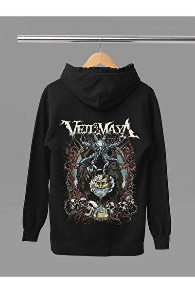 MAGORS VEIL OF MAYA SWEATSHIRT ROCK CU GLUGĂ, DIN BUMBAC IMPRIMAT, CU MÂNECĂ ...
