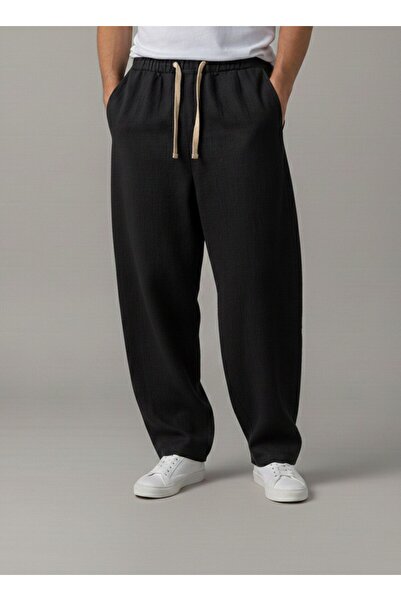 Wekame Pantaloni de trening pentru bărbați, cu croială largă, cu talie elasti...