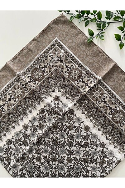 Zambak Eșarfă din bumbac cu model vintage, de dimensiuni mari