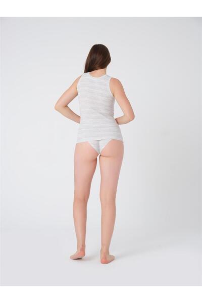 OBJE Women's Striped Thick Strap Tank Top