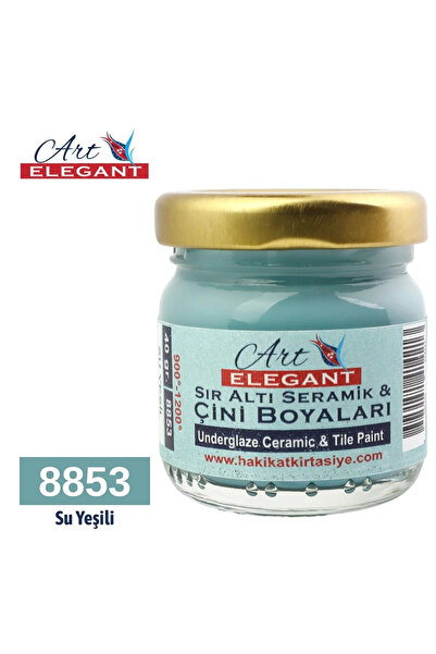 Art Tone Art Elegant Seramik ve Çini Boya 40gr 8853 Su Yeşili