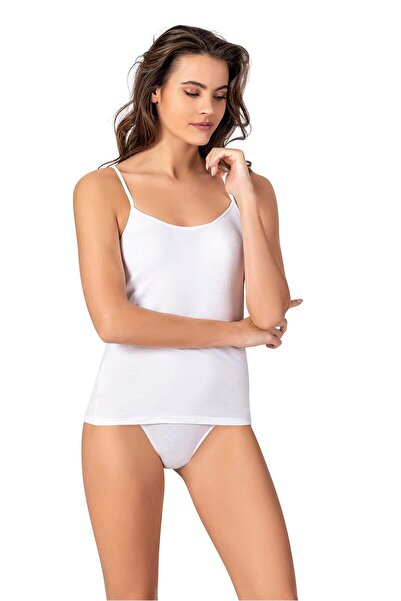 OBJE Kadın Beyaz Kaplı Atlet