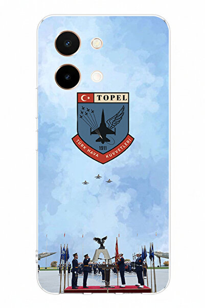 TechTree حافظة سيليكون مطبوعة متوافقة مع فيفو Y28 من القوات الجوية التركية