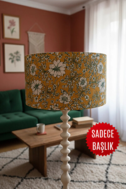 APCASADECOR Vintage Hardal Çiçekleri Lambader Başlığı
