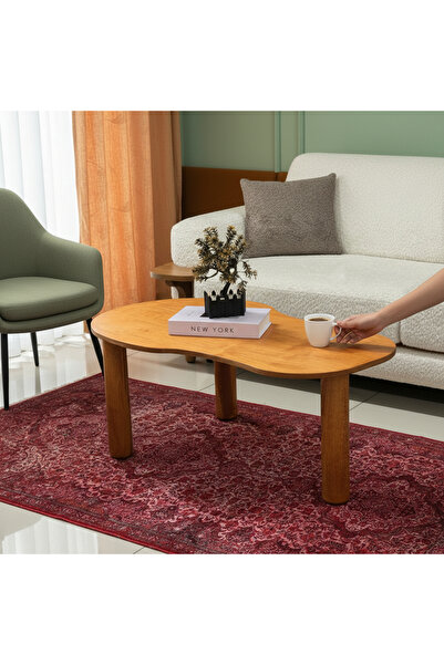 Vera Concept Home Modern Ahşap Orta Sehpa Zigon Sehpa Kahve Sehpası Ayaklı Ce...