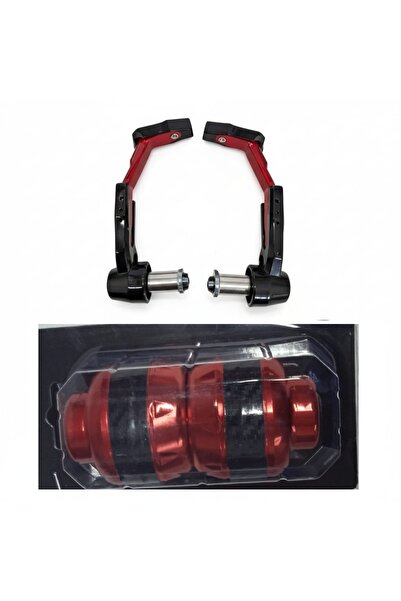 SEÇ Universal Manet Koruma kırmızı cnc manet+ ön jant takozu kırmizi set