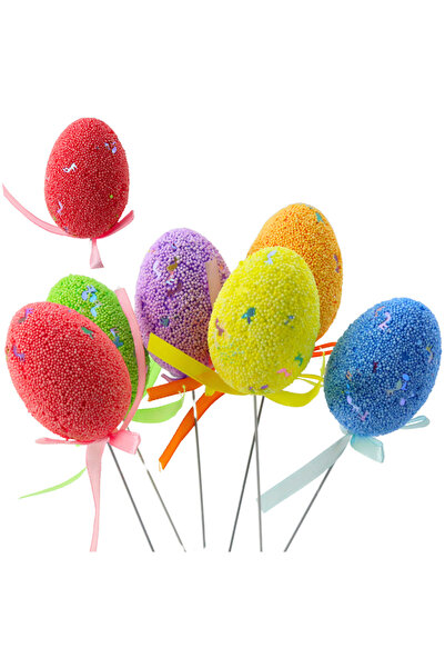 Three top online Ouă de Paște pe sârmă cu note muzicale, 6 bucăți