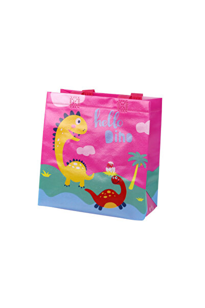 Three top online Dinosaur Gift Bag Pink 23cm x 21.5cm x 11cm