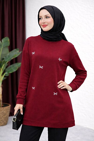 moda civinx Hijab Tunic with Bow and Stones