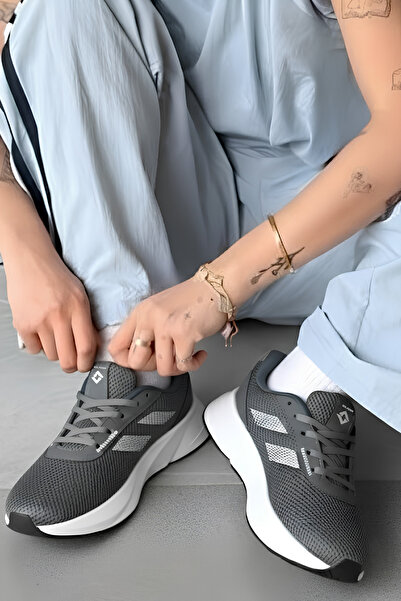 SOLAZER Kadın Ortopedik Elite Comfort Füme Sneaker Spor Ayakkabı