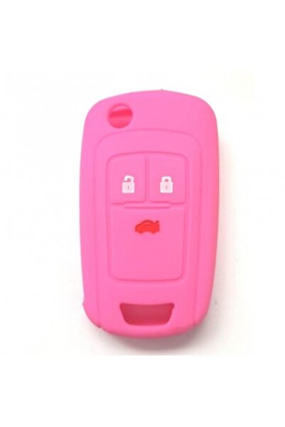 Xenon Bright Husă cheie auto Opel Insignia din silicon cu 3 butoane, roz
