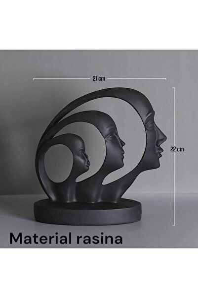 OEM Decorative statue Family, black color, 22 cm