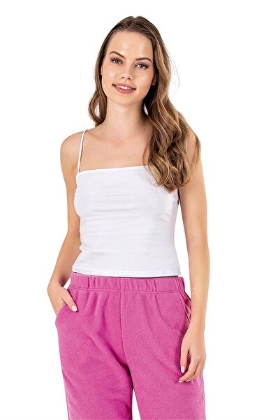 OBJE Women's White Rope Strap Crop