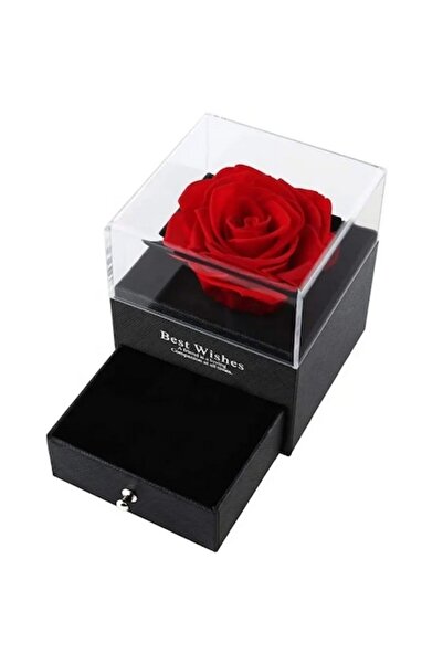 OEM Trandafir roșu criogenat în cutie de bijuterii