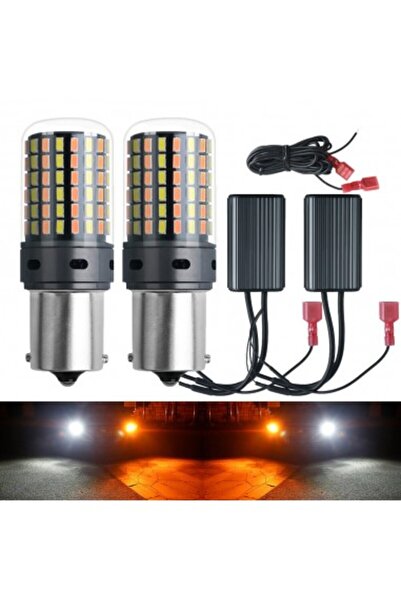 Xenon Bright Set de 2 x PY21W BAU15S cu semnalizare galbenă bicoloră + lumină...